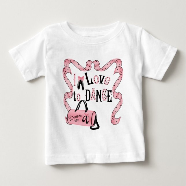 T-shirt Pour Bébé J'adore danser T-shirt bébé (Devant)