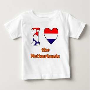 T-shirt Pour Bébé J'adore la Pays-Bas
