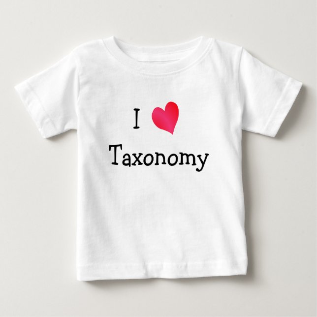 T-shirt Pour Bébé J'adore la taxonomie (Devant)
