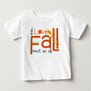 T-shirt Pour Bébé J'adore l'automne plus que tout – Conception esthé