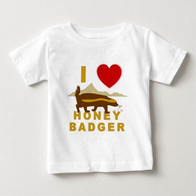 T-SHIRT POUR BÉBÉ J'ADORE LE BADGER DE HONEY (Devant)