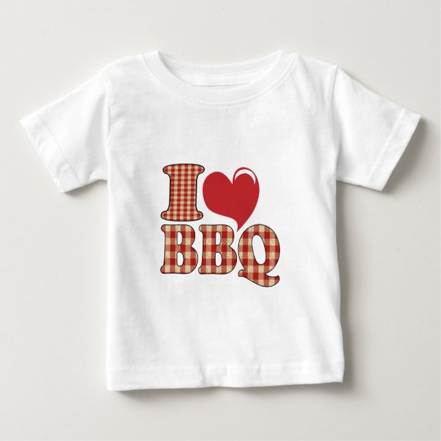 T-shirt Pour Bébé J'adore le barbecue (Devant)