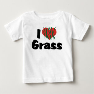 T-shirt Pour Bébé J'adore le blé vert Heart - Jus Sain Vivre