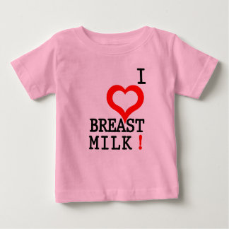 T-SHIRT POUR BÉBÉ J'ADORE LE LAIT SEIN !