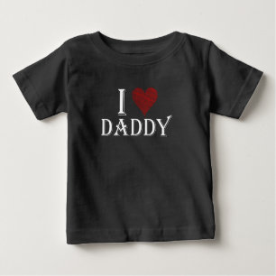 T-shirt Pour Bébé J'adore les cadeaux de fête des pères papa