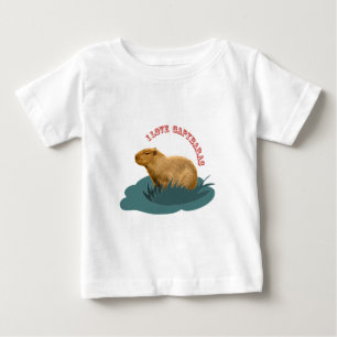 T-shirt Pour Bébé J'adore les capybaras Amoureux de capybara mignon