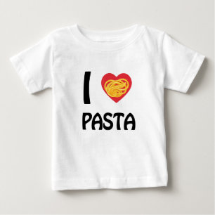 T-shirt Pour Bébé J'adore les pâtes