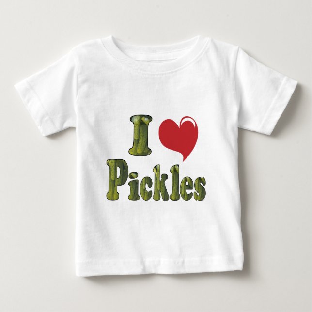 T-shirt Pour Bébé J'adore les pickles (Devant)