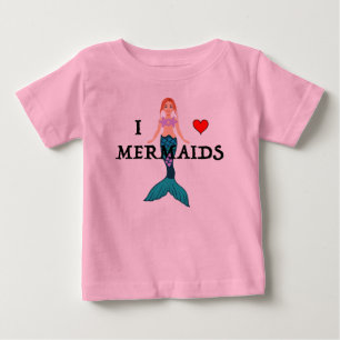 T-shirt Pour Bébé J'adore les Sirènes Design - T-Shirt bébé en jerse