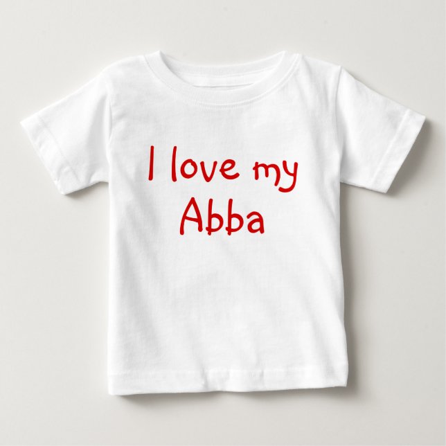 T-shirt Pour Bébé J'adore mes vêtements Abba pour bébé (Devant)