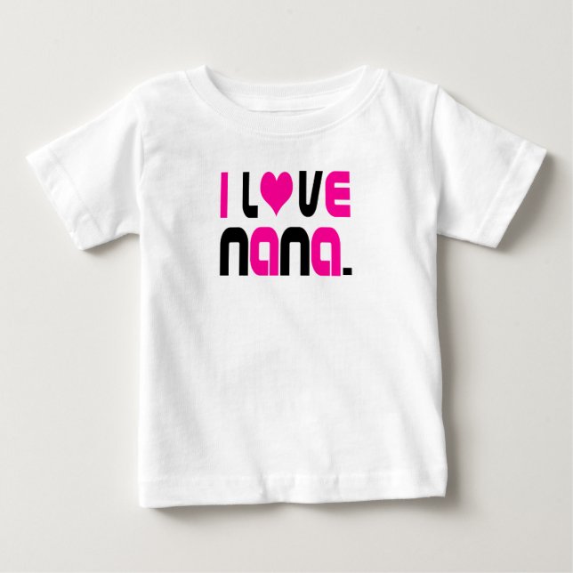 T-shirt Pour Bébé J'adore Nana (Devant)