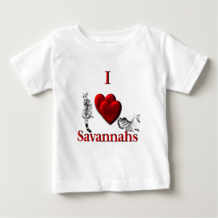 T-shirt Pour Bébé J'adore Savannah Cat