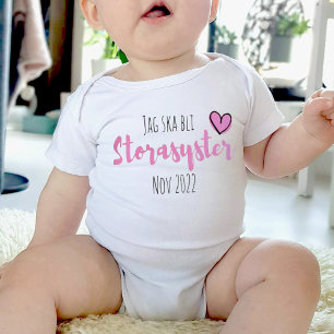 T-shirt Pour Bébé Jag ska stockasyster