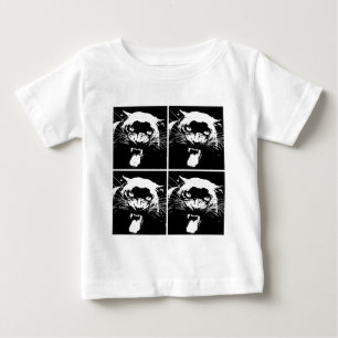T-shirt Pour Bébé Jaguar noir et blanc