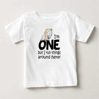 T-shirt Pour Bébé J'ai 1 et je fais des choses ici