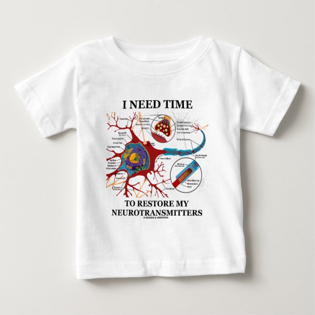 T-shirt Pour Bébé J'ai besoin d'heure de reconstituer mes (Devant)