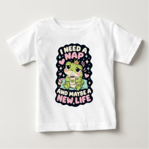 T-shirt Pour Bébé J'ai besoin d'une sieste et peut-être d'une nouvel