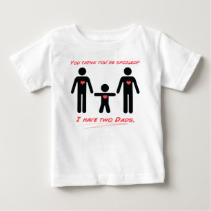 T-shirt Pour Bébé J'ai deux papas