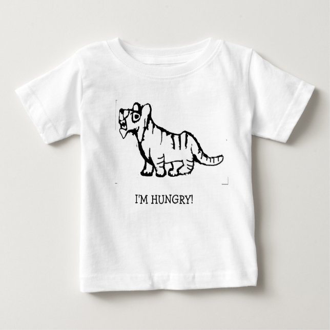 T-shirt Pour Bébé j'ai faim (Devant)