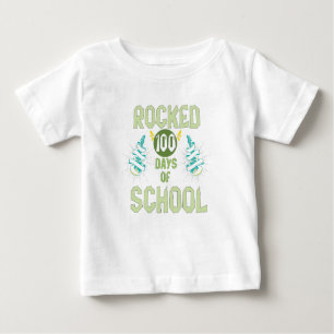T-shirt Pour Bébé J'Ai Frappé 100 Jours D'École, 100 Jours De Fête