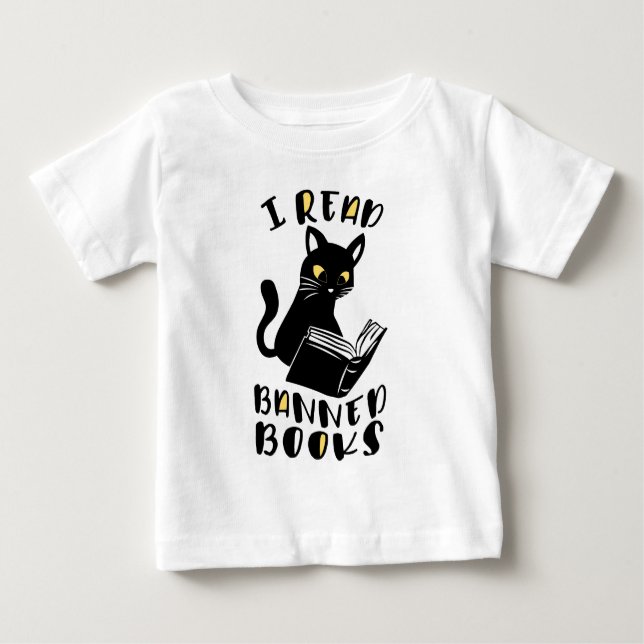 T-shirt Pour Bébé J'ai lu des livres interdits Cat (Devant)
