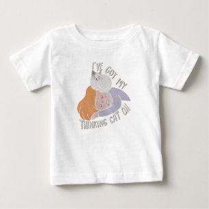 T-shirt Pour Bébé J'ai mon chat pensif