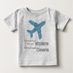 T-shirt Pour Bébé "J'Ai Recherché D'Acheter Un Avion..." Avion