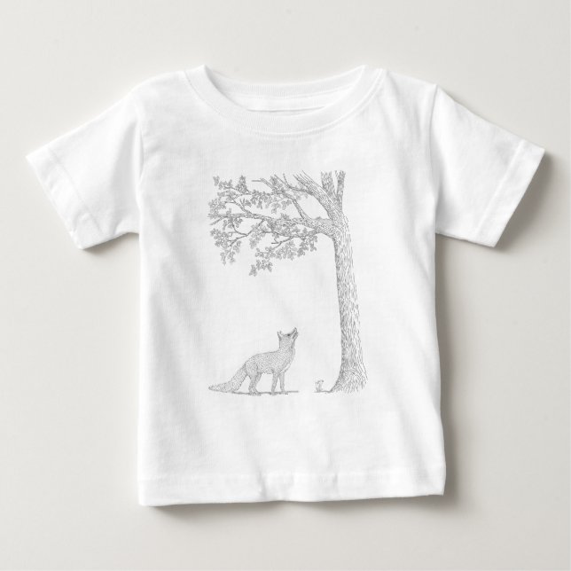 T-shirt Pour Bébé J'ai repéré l'écureuil (Devant)