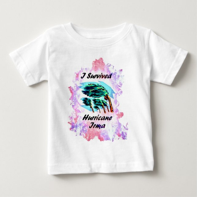 T-shirt Pour Bébé J'ai survécu à l'ouragan Irma (Devant)