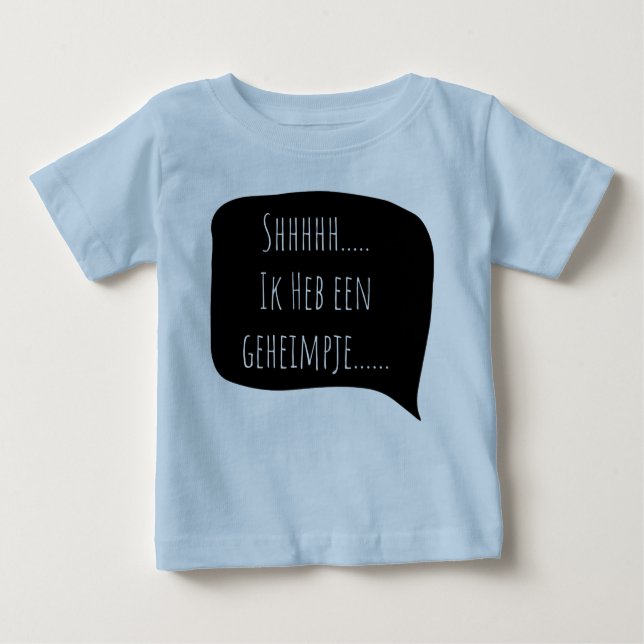 T-shirt Pour Bébé J'ai un petit secret, mon grand frère. (Devant)