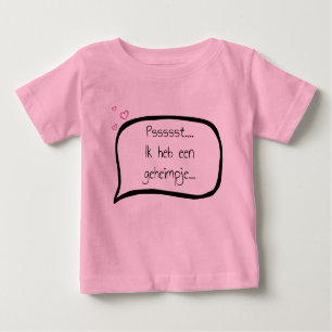 T-shirt Pour Bébé J'ai un secret de Zus customizable date