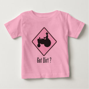 T-shirt Pour Bébé J'Ai Un Tracteur De Chemise Rose