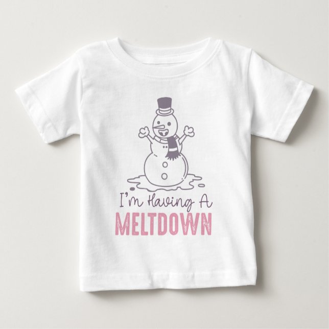 T-shirt Pour Bébé J'ai une crise - Création drôle de bonhomme de nei (Devant)