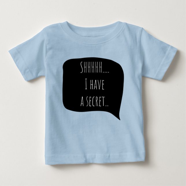 T-shirt Pour Bébé J'ai une date secrète, grand frère personnalisable (Devant)