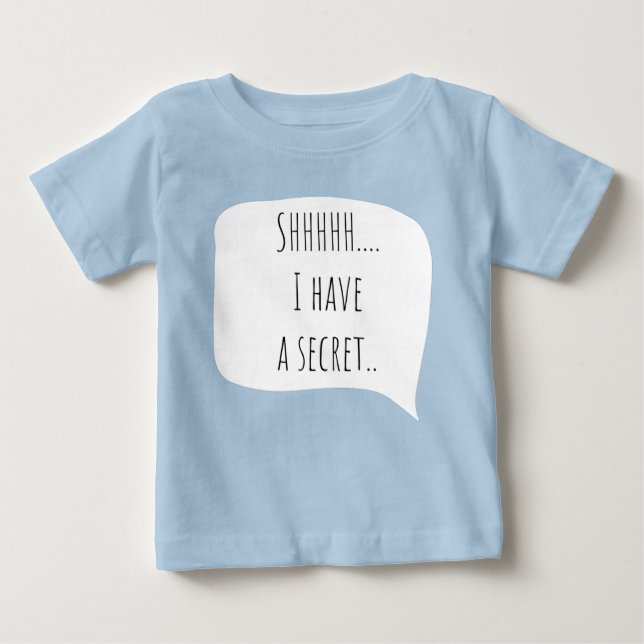 T-shirt Pour Bébé J'ai une date secrète, personnalisable pour grand  (Devant)
