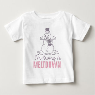 T-shirt Pour Bébé J'ai une fonte - Création de bonhomme de neige drô