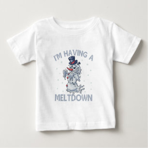 T-shirt Pour Bébé J'ai une fonte drôle cadeau Noël Snowman