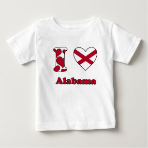 T-shirt Pour Bébé J'aime Alabama