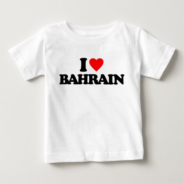 T-SHIRT POUR BÉBÉ J'AIME BAHREÏN (Devant)