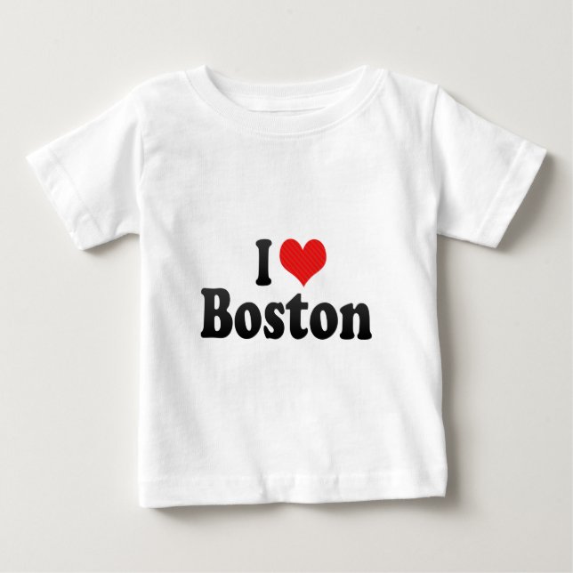 T-shirt Pour Bébé J'aime Boston (Devant)