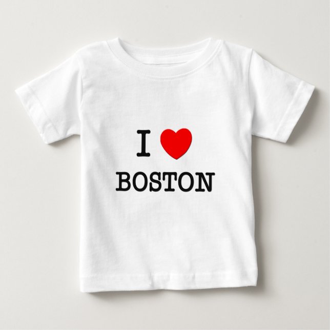 T-shirt Pour Bébé J'aime Boston (Devant)