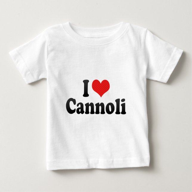 T-shirt Pour Bébé J'aime Cannoli (Devant)