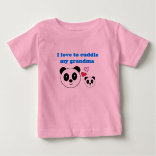 T-SHIRT POUR BÉBÉ J'AIME CARESSER MA GRAND-MAMAN