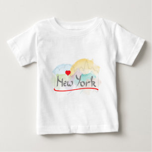 T-shirt Pour Bébé J'aime (coeur) New York, New York