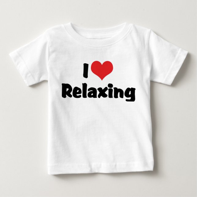 T-shirt Pour Bébé J'aime cœur relaxant (Devant)