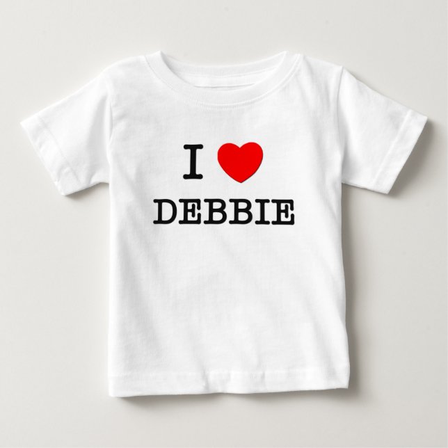 T-shirt Pour Bébé J'aime Debbie (Devant)