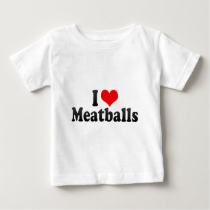 T-shirt Pour Bébé J'aime des boulettes de viande