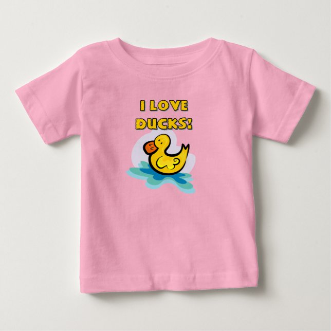 T-shirt Pour Bébé J'aime des canards (Devant)
