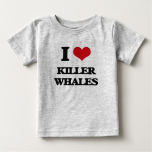 T-shirt Pour Bébé J'aime des épaulards