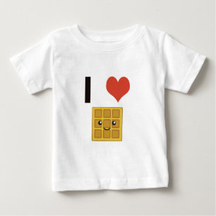 T-shirt Pour Bébé J'aime des gaufres